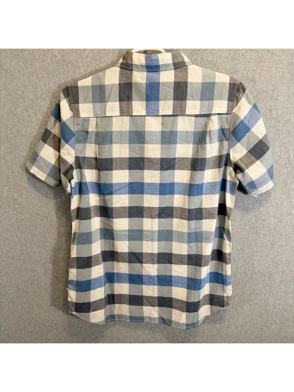 🔥NEW🔥The North Face Shirt Mens L Blue Check Short Sleeve Button Up Pocket